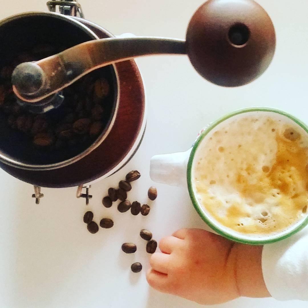 Foto Kaffee und Kaffeemühle