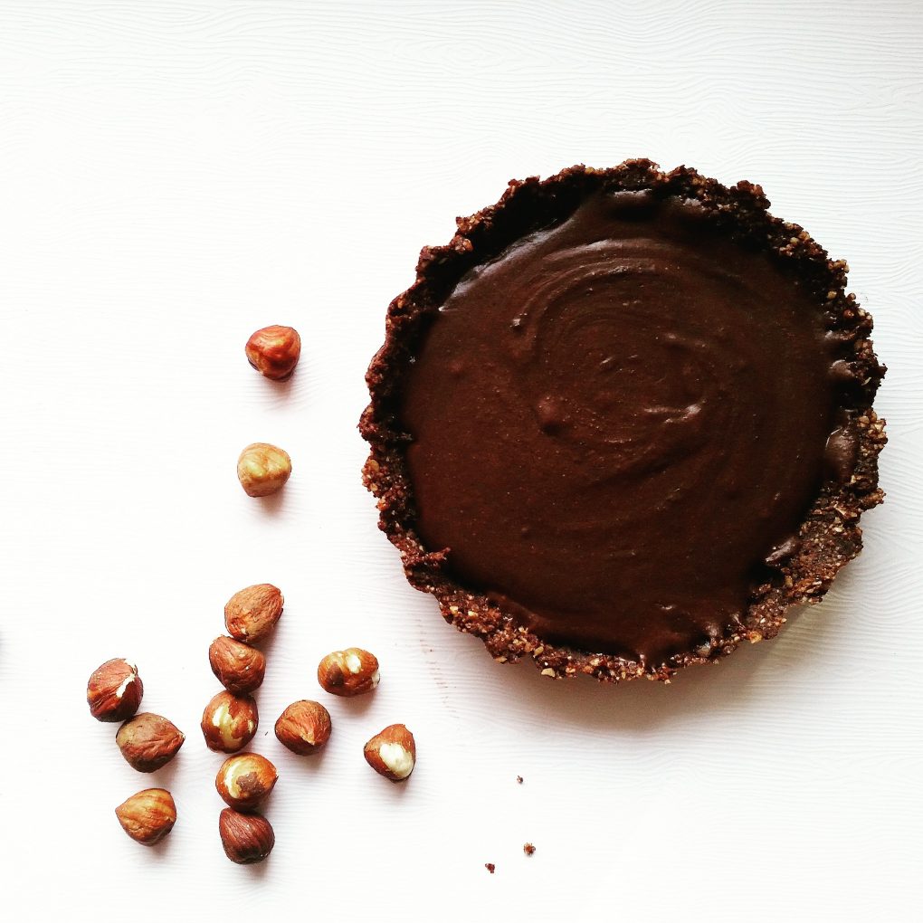 Foto von einer zuckerfreien Kakao-Tarte