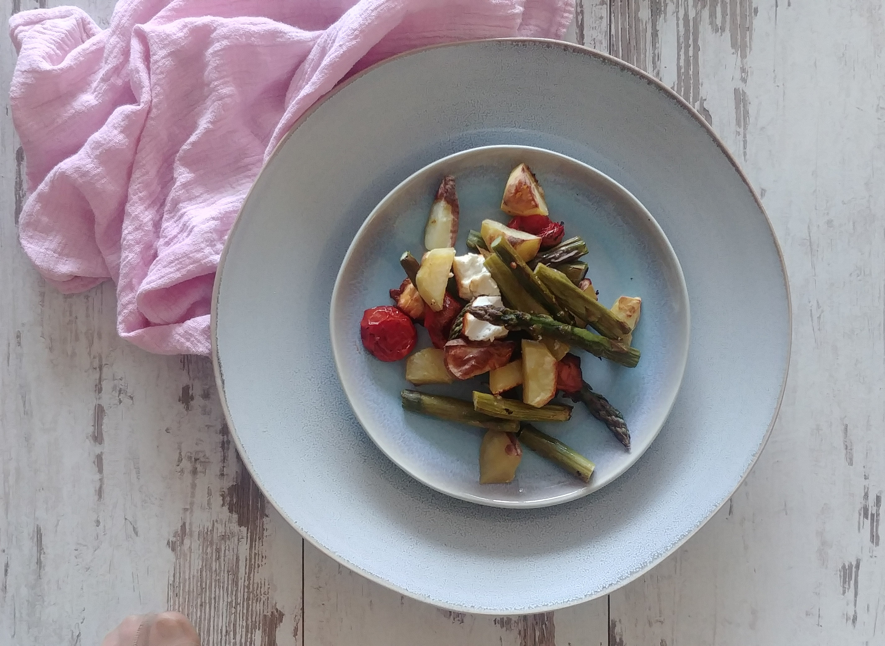 Gemüse im Ofen mit Spargel