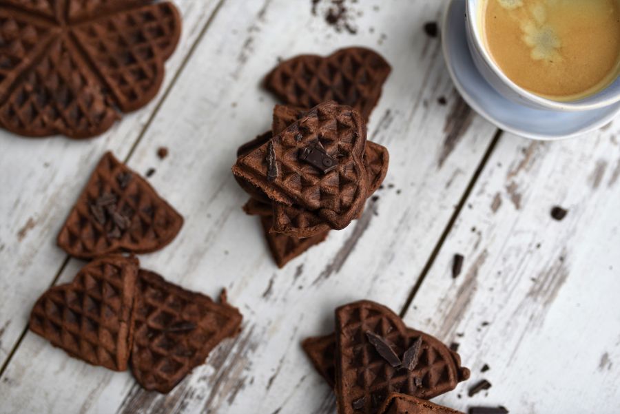 Gesündere Brownie-Waffeln