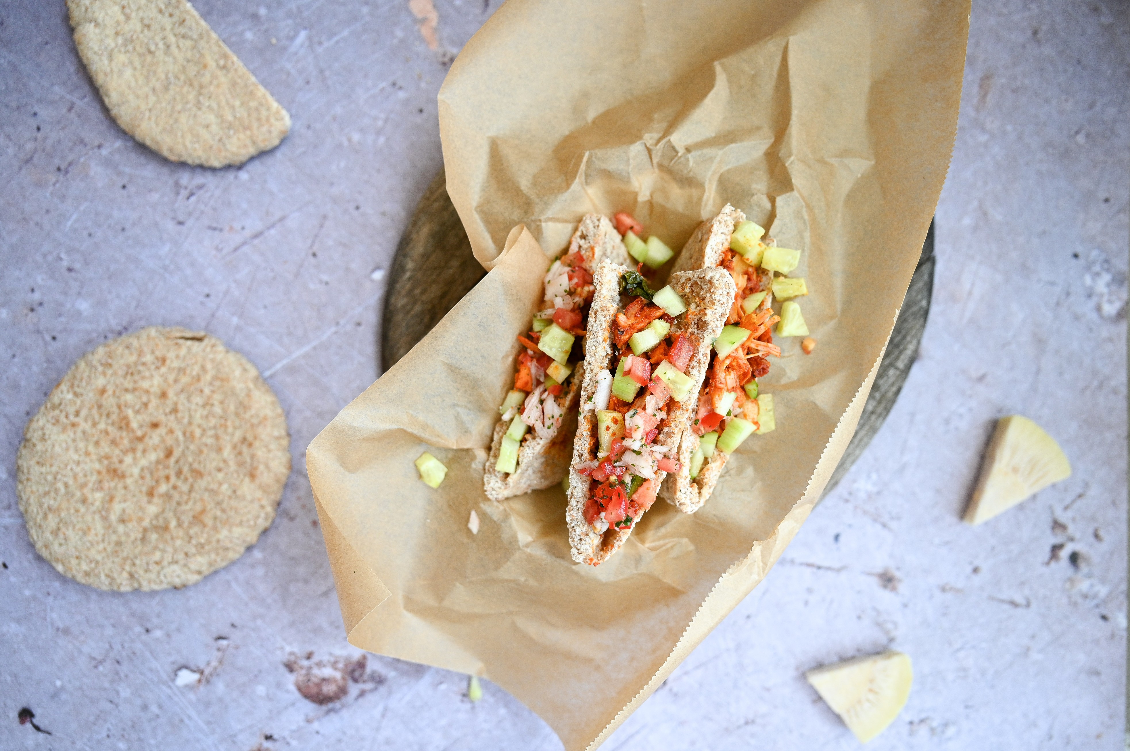 Pita mit Jackfruit