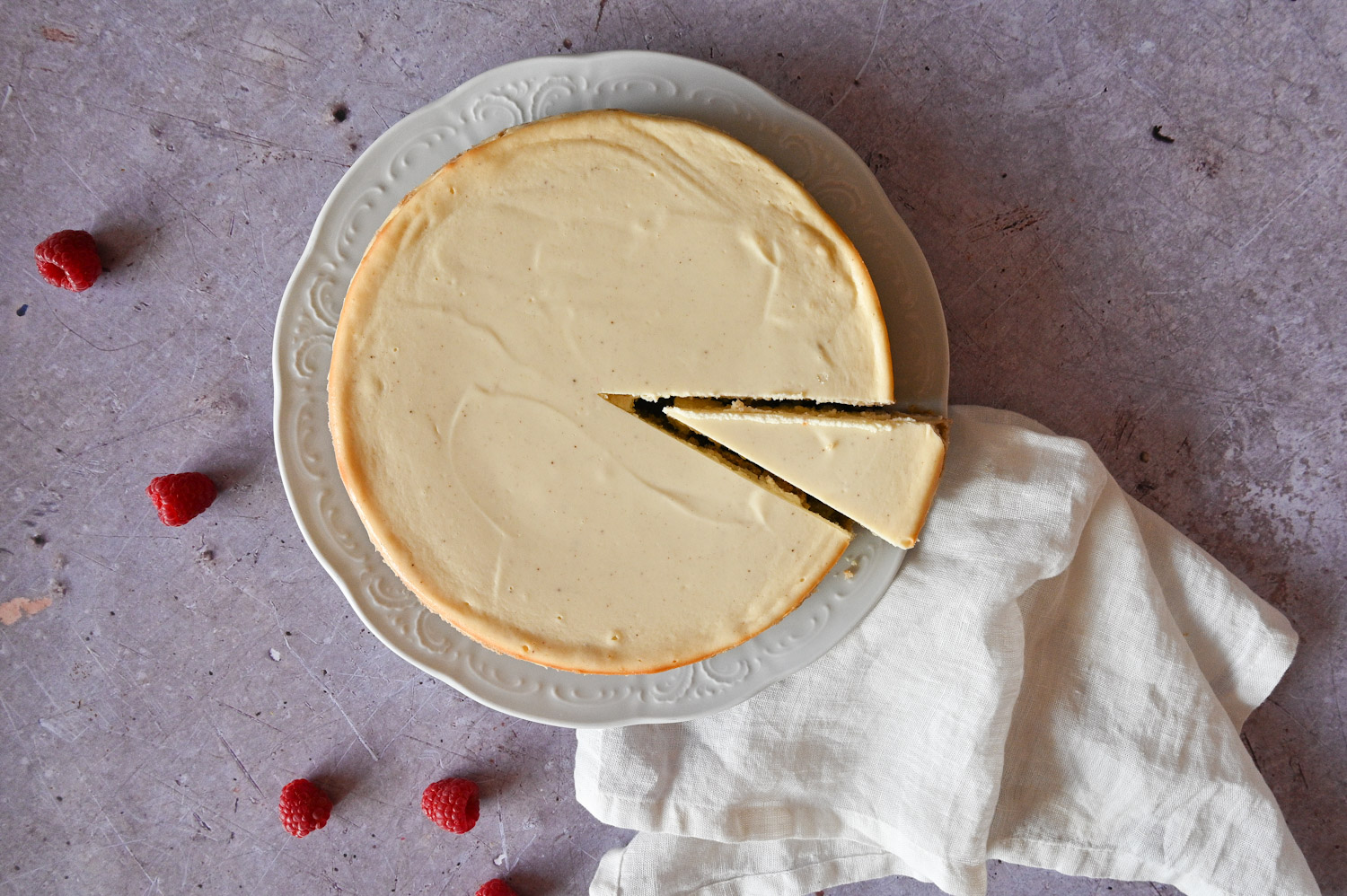 Cheescake mit Haferflockenboden